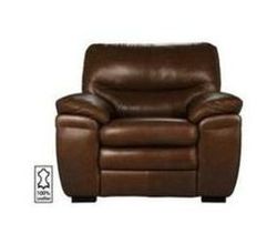 Simone Premium Leather Chair - Chestnut